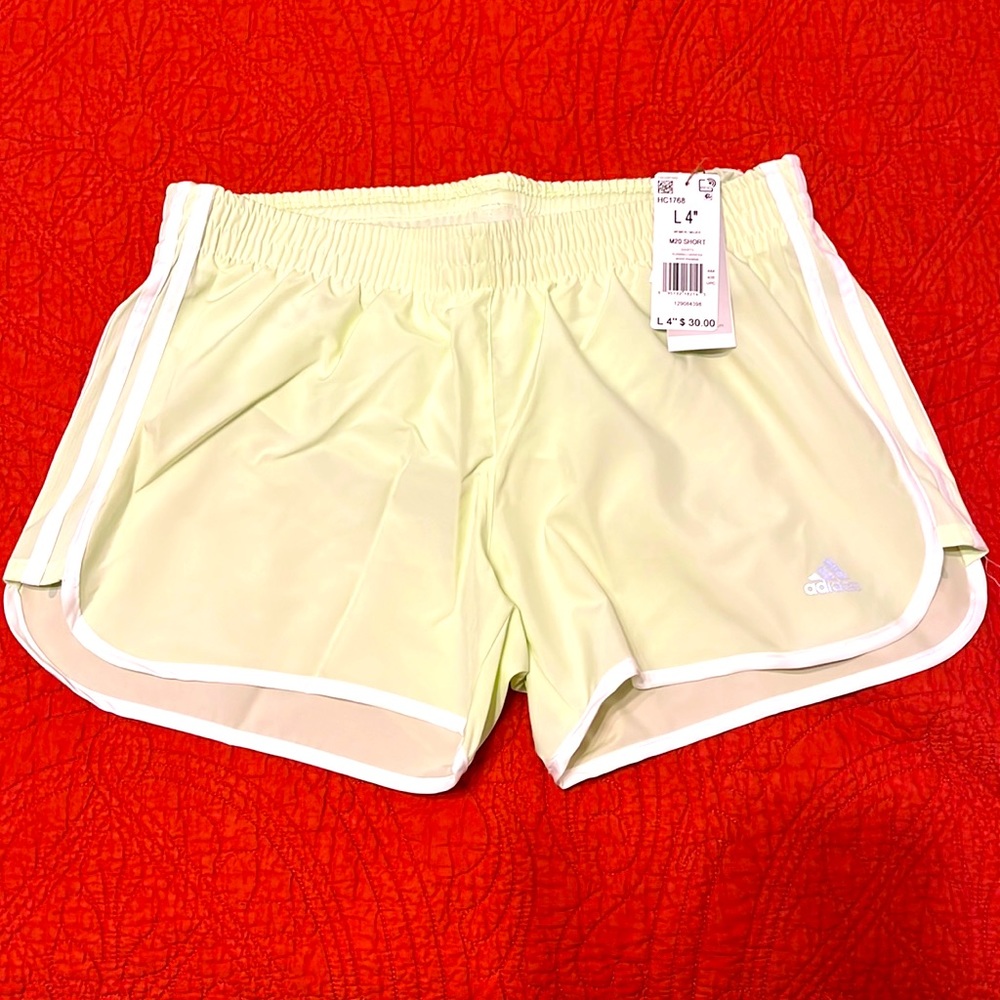 Adidas size Large 4” aeroready running shorts. NWT